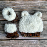 Baby Bootie and Beanie Set 0-3 months