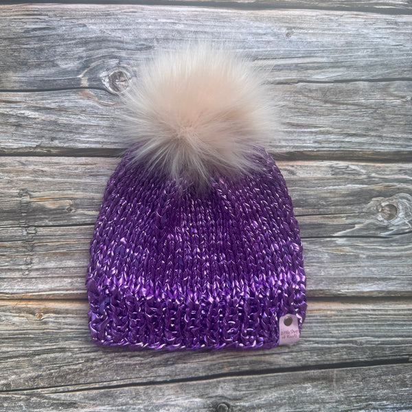 Metallic Purple Beanie