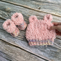 Baby Bootie and Beanie Set 0-3 months