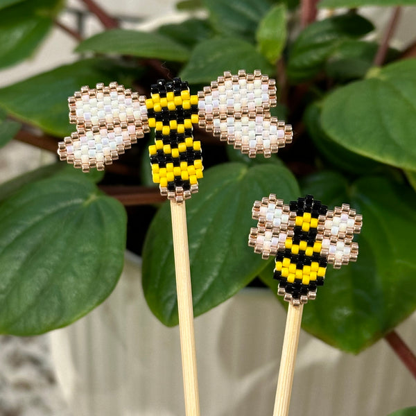 Beaded Indoor Plant Accessory - Set of 2