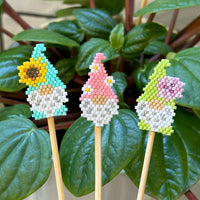 Beaded Indoor Plant Accessory - Set of 3