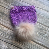 Metallic Purple Beanie