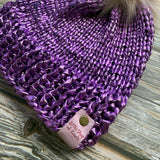 Metallic Purple Beanie