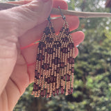 Beaded Earrings - Leopard Print