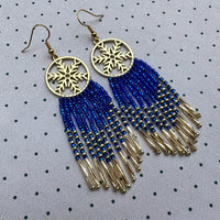 Festive Christmas Beaded Earrings